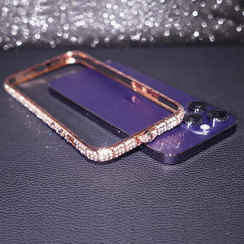 Gem Diamond Glitter aluminum bumper frame for Apple iPhone