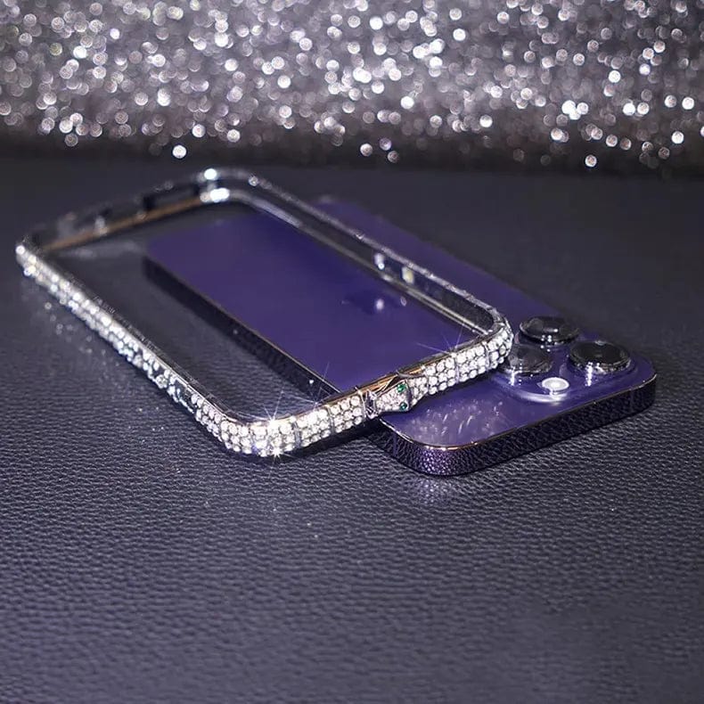 Gem Diamond Glitter aluminum bumper frame for Apple iPhone