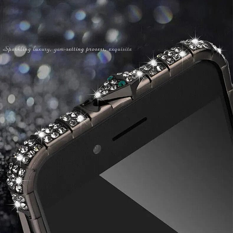 Gem Diamond Glitter aluminum bumper frame for iPhone Back Cases