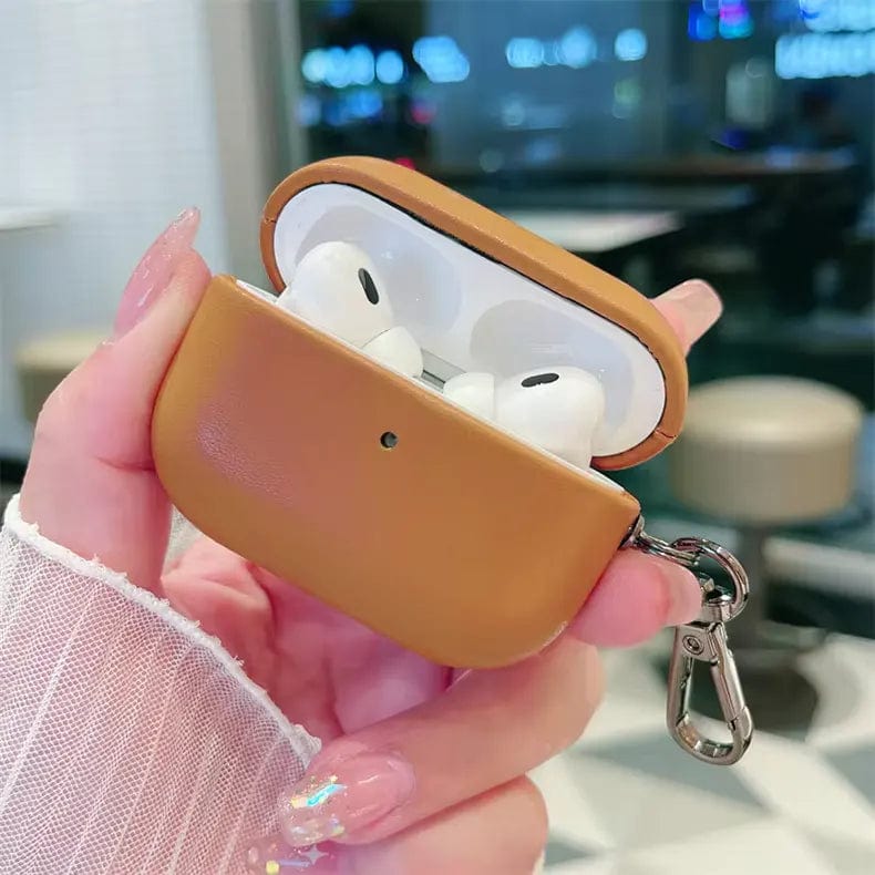 Genuine Leather Dual Layer Hard Case Cover for Apple Airpods