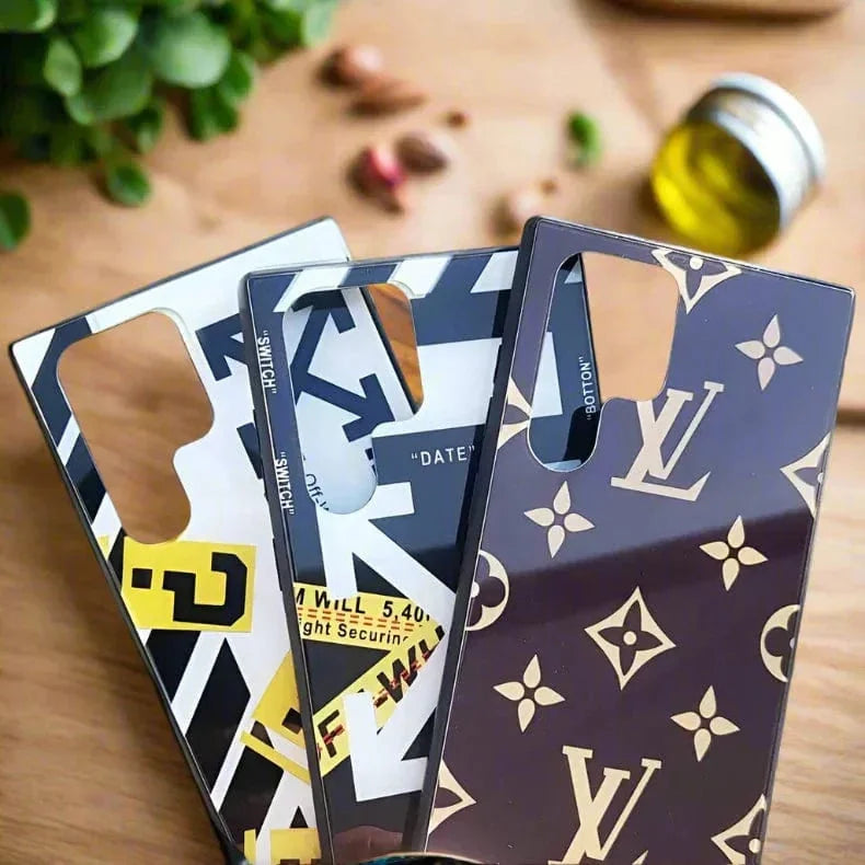 Glass Print Soft Edges Hard Case for Samsung S22 Plus