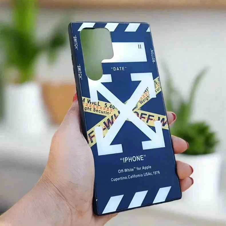 Glass Print Soft Edges Hard Case for Samsung S22 Plus