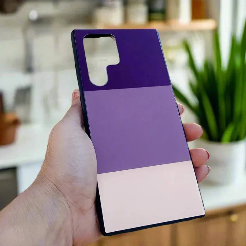 Glass Print Soft Edges Hard Case for Samsung S22 Plus