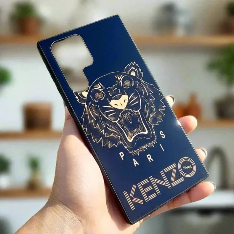 Glass Print Soft Edges Hard Case for Samsung S22 Ultra