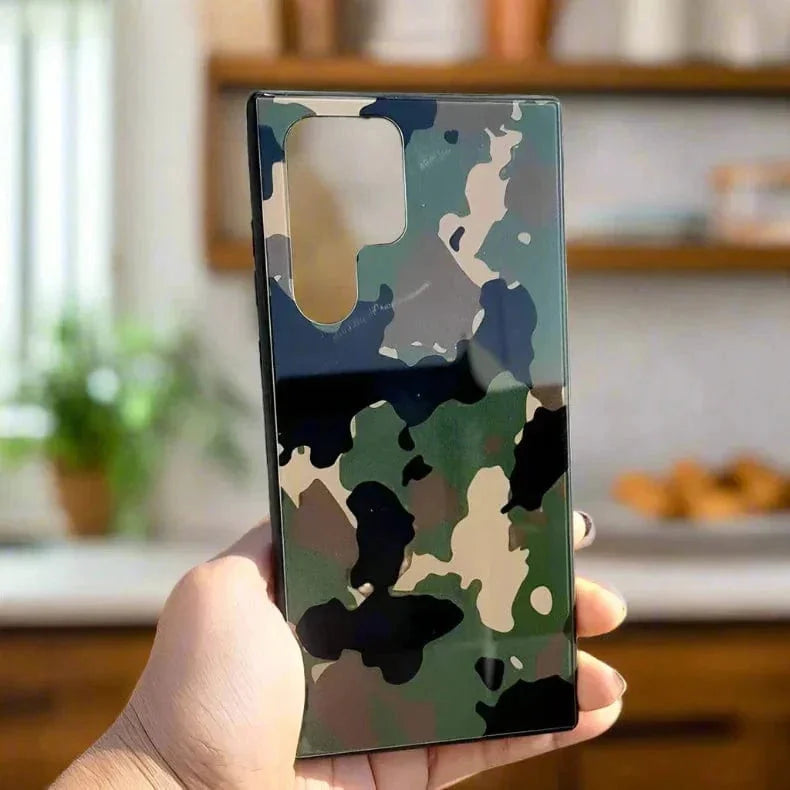 Glass Print Soft Edges Hard Case for Samsung S22 Ultra