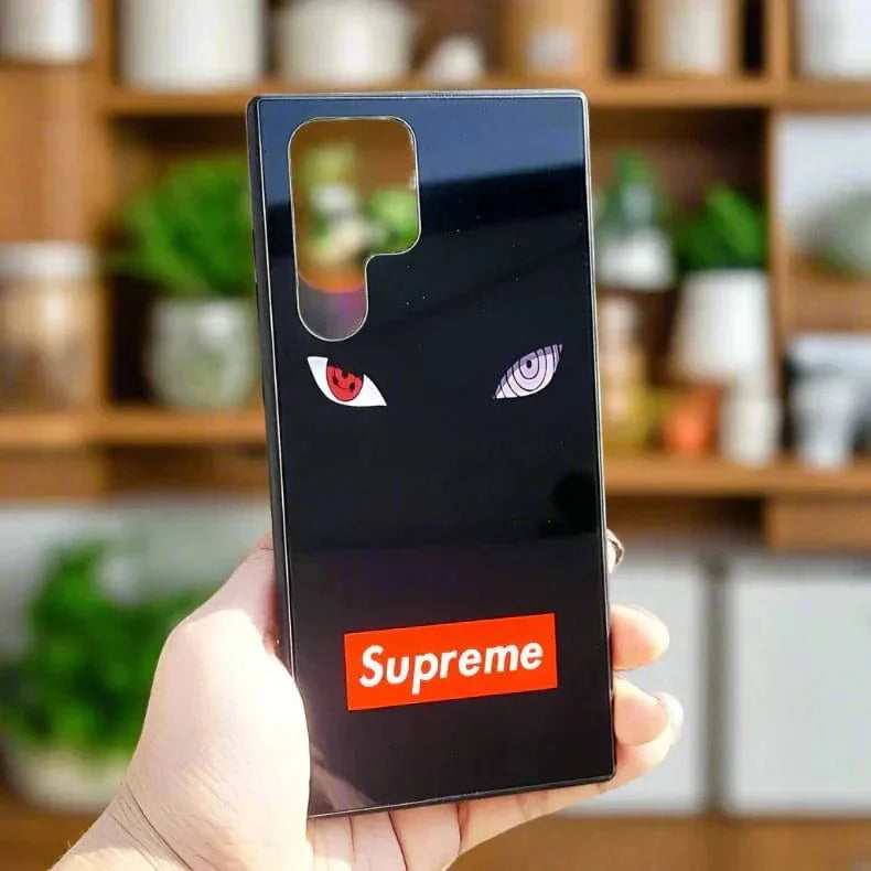 Glass Print Soft Edges Hard Case for Samsung S22 Ultra