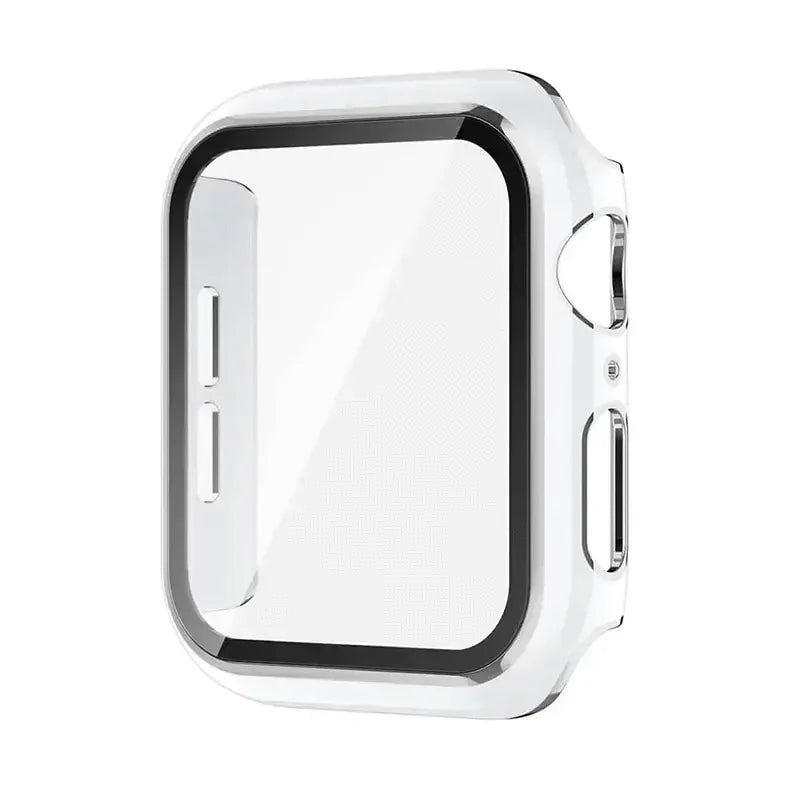 Glossy Chrome Hard PC Built-in Glass Cover for Apple Watch 40mm