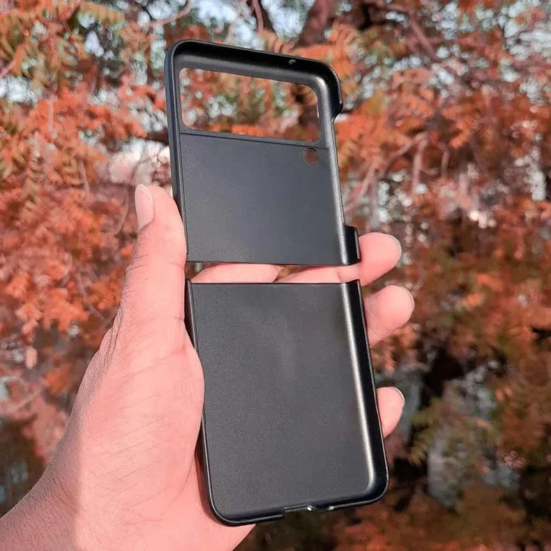 Glossy Stitched Leather Case for Samsung Z Flip4