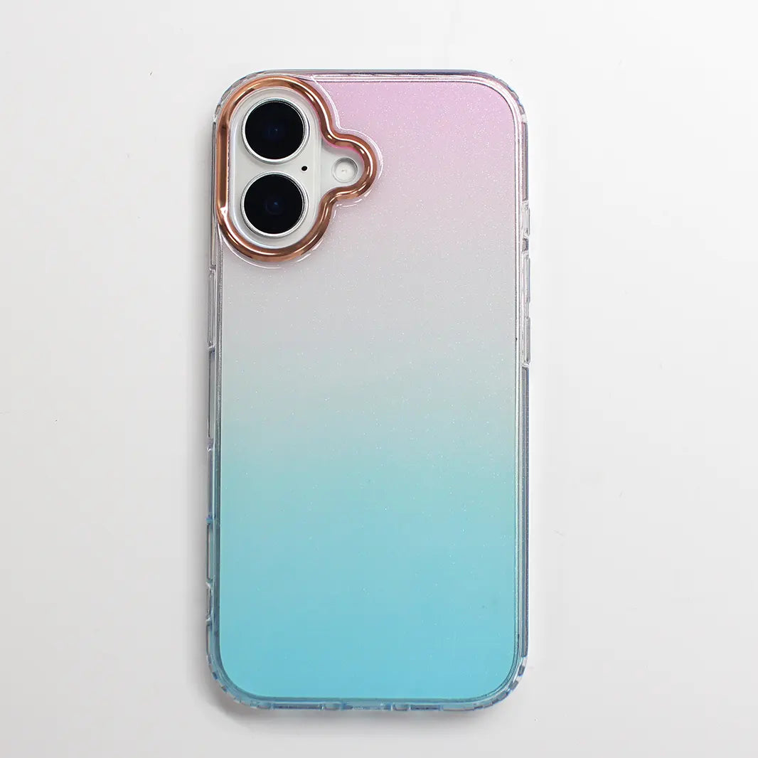 Fashion Bling Glitter Translucent Case for iPhone 16 Gradient Blue Back Cases