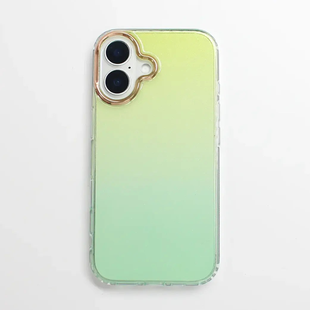 Fashion Bling Glitter Translucent Case for iPhone 16 Gradient Green Back Cases