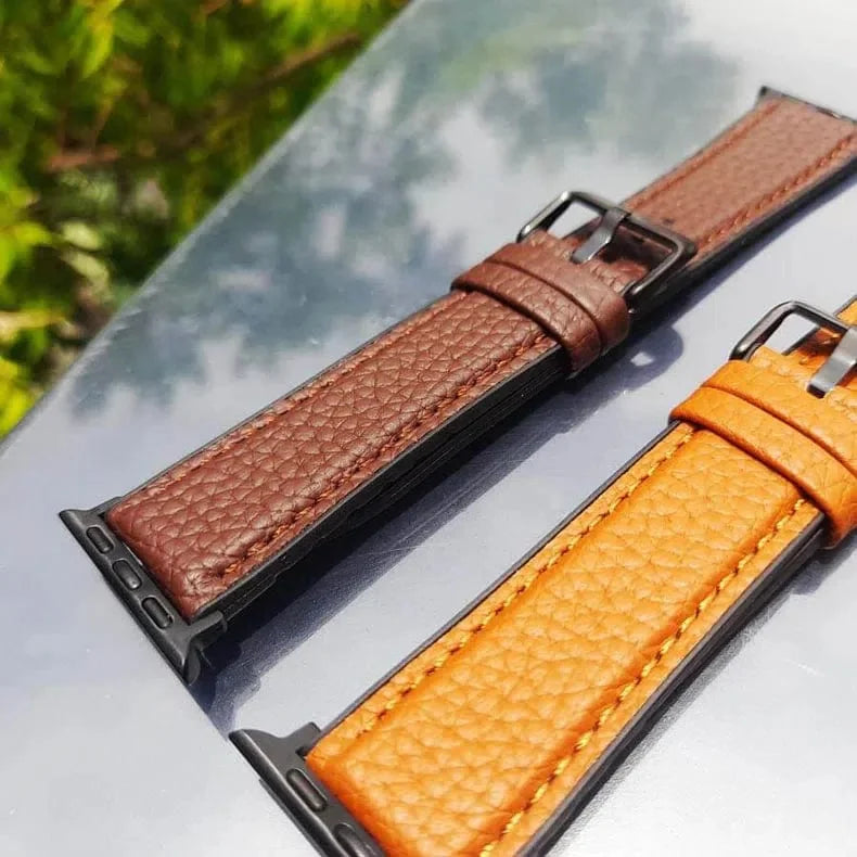 Grainy Leather Texture Silicone Band for Apple Watch 42 | 44 | 45 | Ultra 49 | 46mm S10