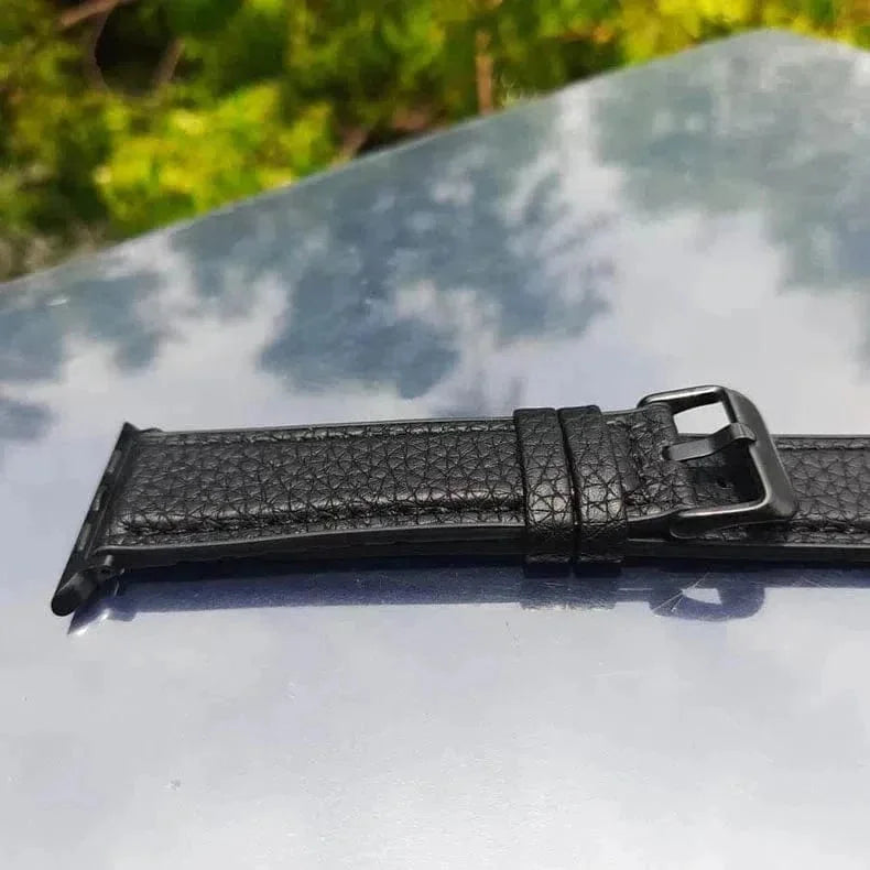 Grainy Leather Texture Silicone Band for Apple Watch 42 | 44 | 45 | Ultra 49 | 46mm S10