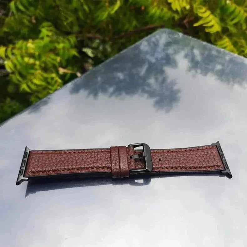 Grainy Leather Texture Silicone Band for Apple Watch 42 | 44 | 45 | Ultra 49 | 46mm S10