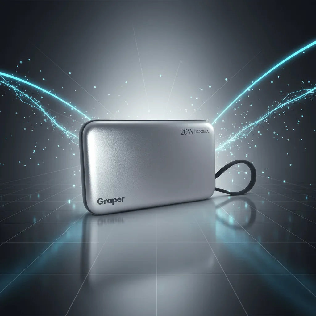 Graper 20W 10000mAh Wireless Power Bank | Fast Charging Type-C PD Portable Charger