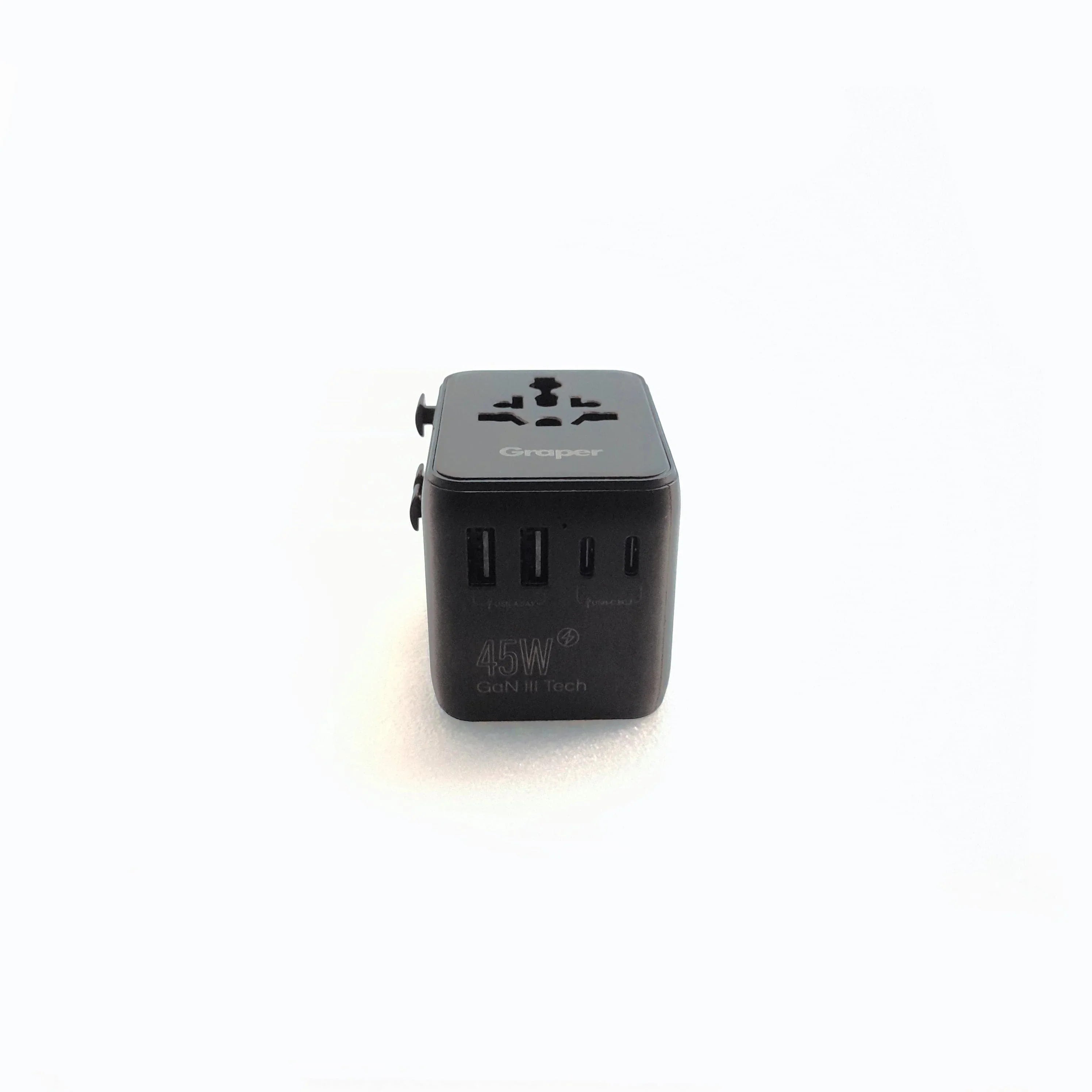 Graper 45W GaN 5 Port + 2 AC Travel Adapter GRCH002