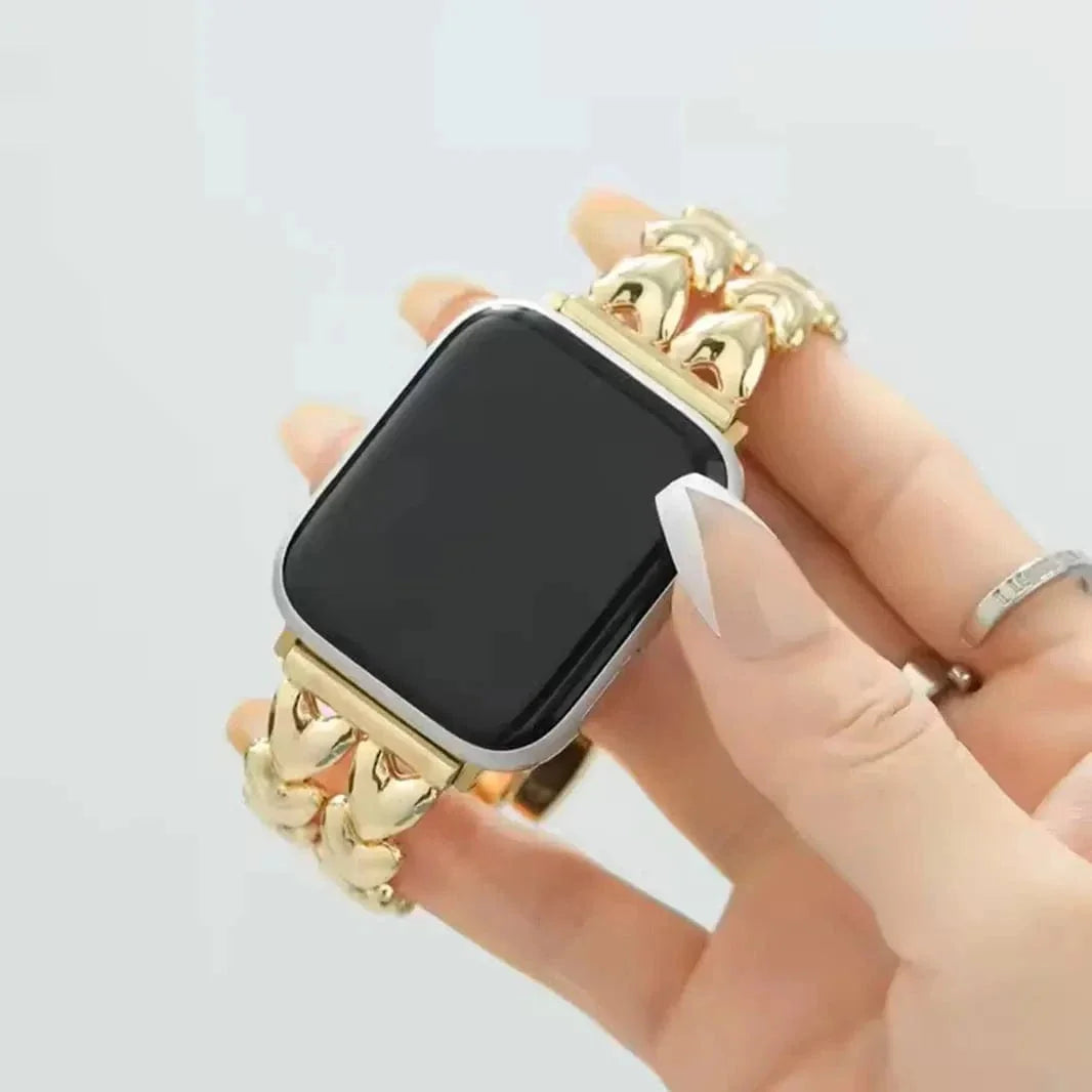 Heart Shape Chain Bracelet for Apple Watch 38 | 40 | 41 | 42mm S10