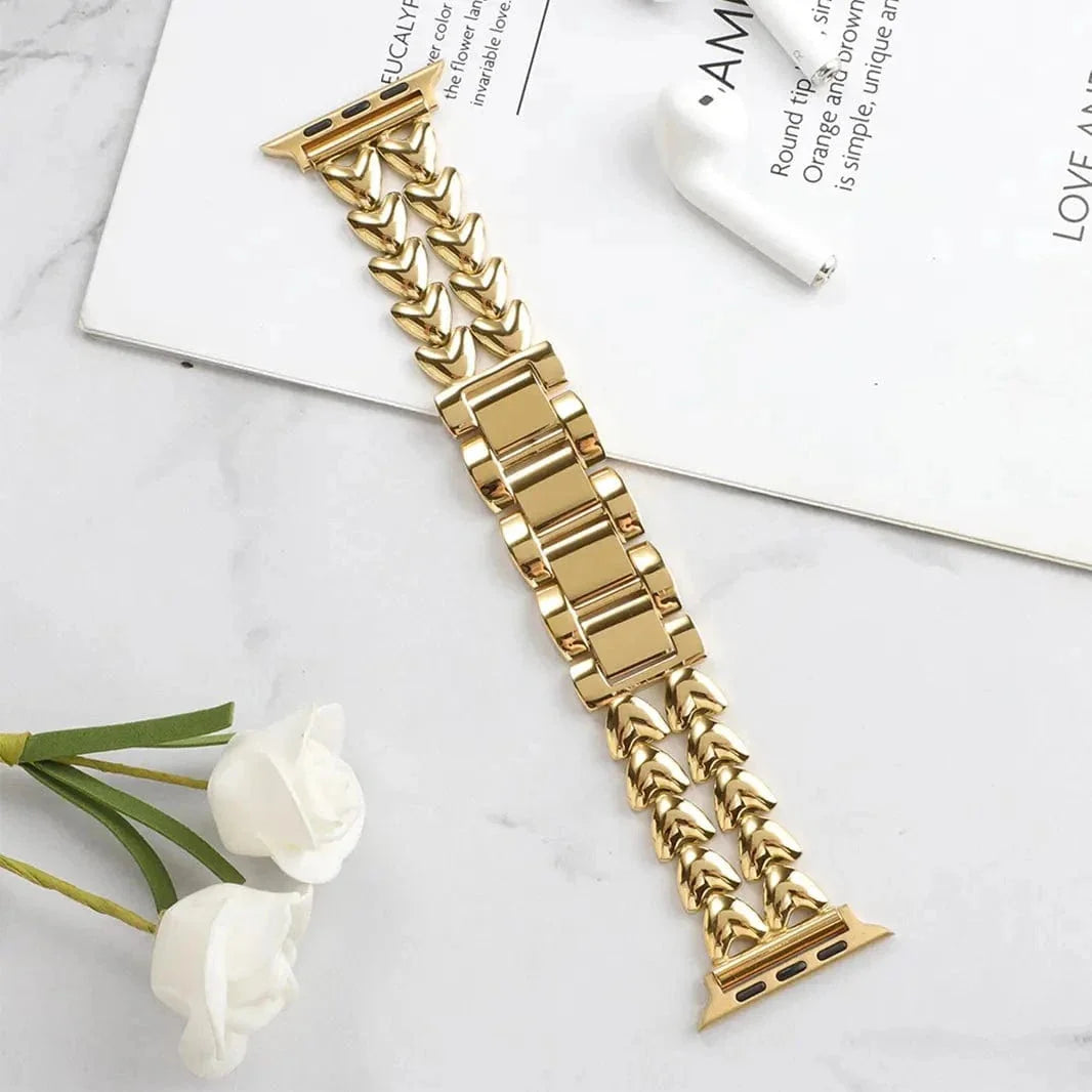 Heart Shape Chain Bracelet for Apple Watch 38 | 40 | 41 | 42mm S10