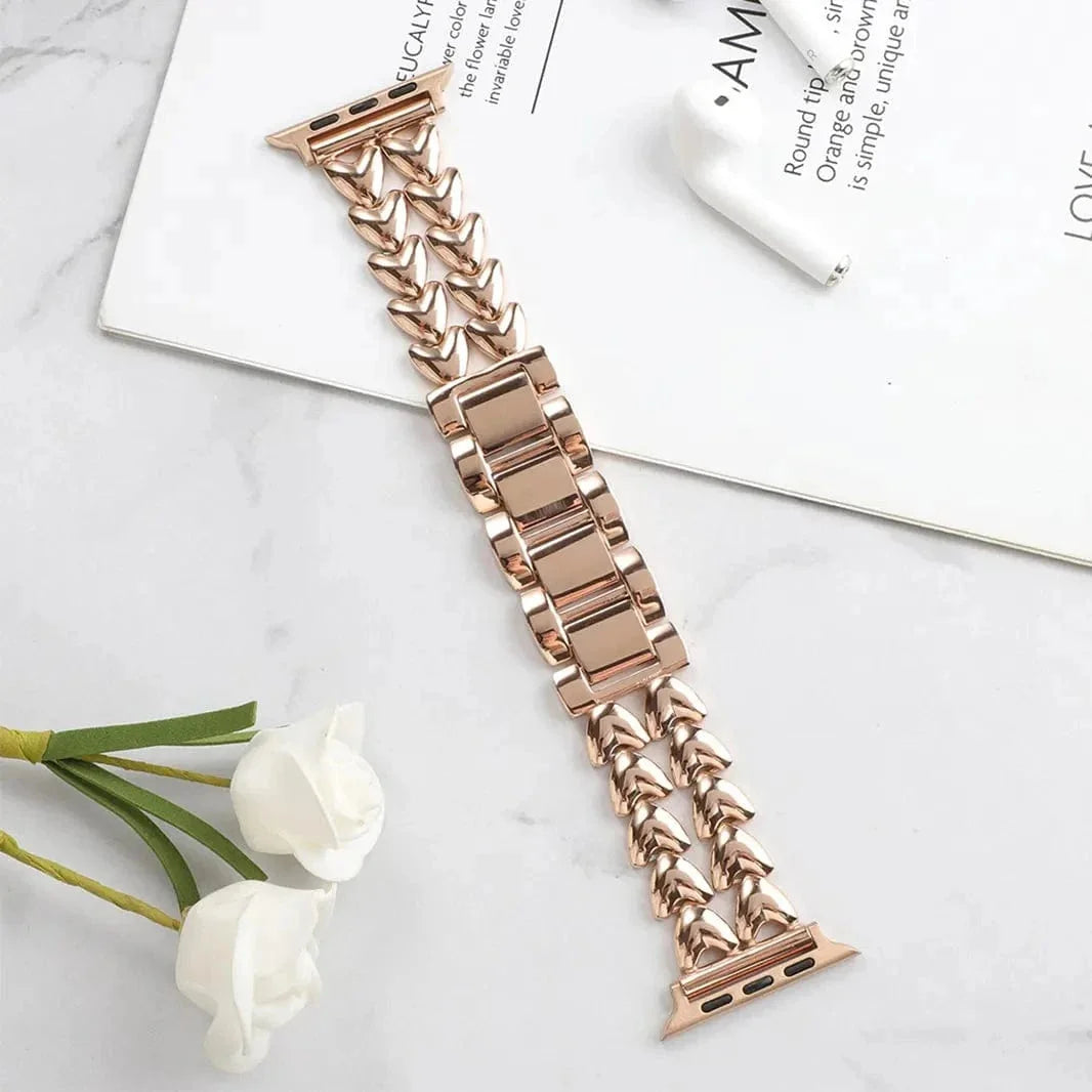 Heart Shape Chain Bracelet for Apple Watch 38 | 40 | 41 | 42mm S10