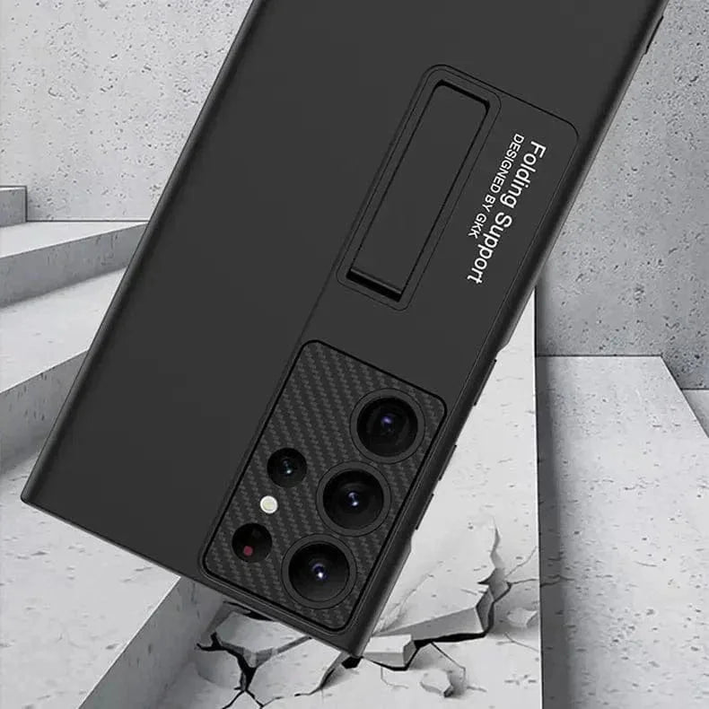 Hidden Bracket Kickstand Matte Hard Case for Samsung S24 Ultra