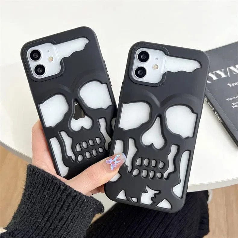 Hollow Skull Design Soft Case for iPhone Back Cases