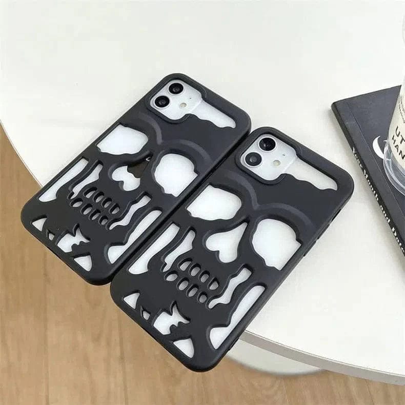 Hollow Skull Design Soft Case for iPhone Back Cases