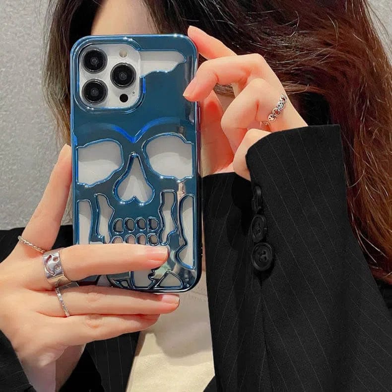 Hollow Skull Design Soft Case for iPhone Back Cases