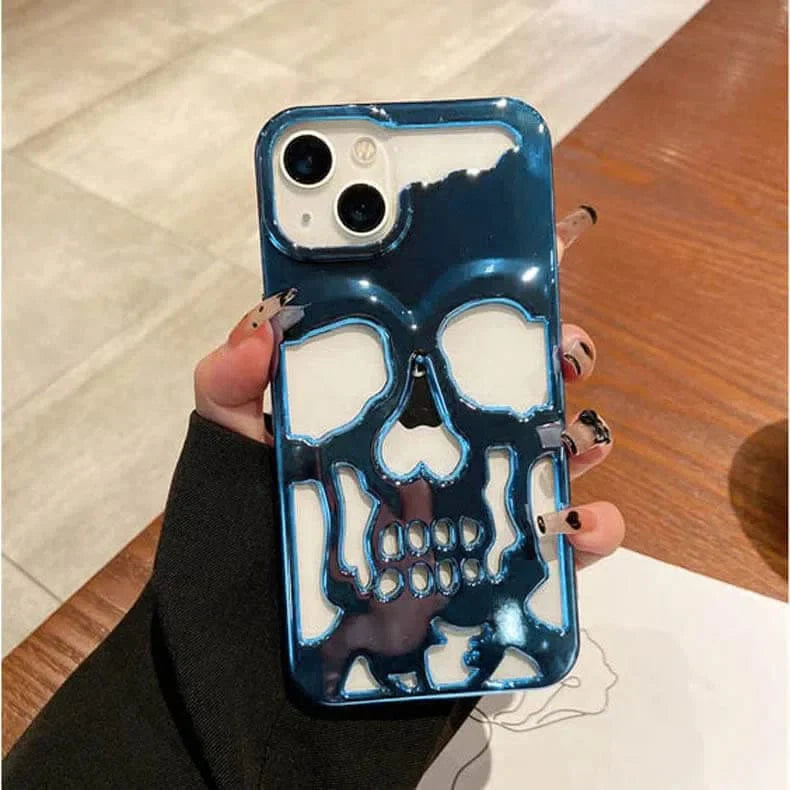 Hollow Skull Design Soft Phone Back Case for Apple iPhone