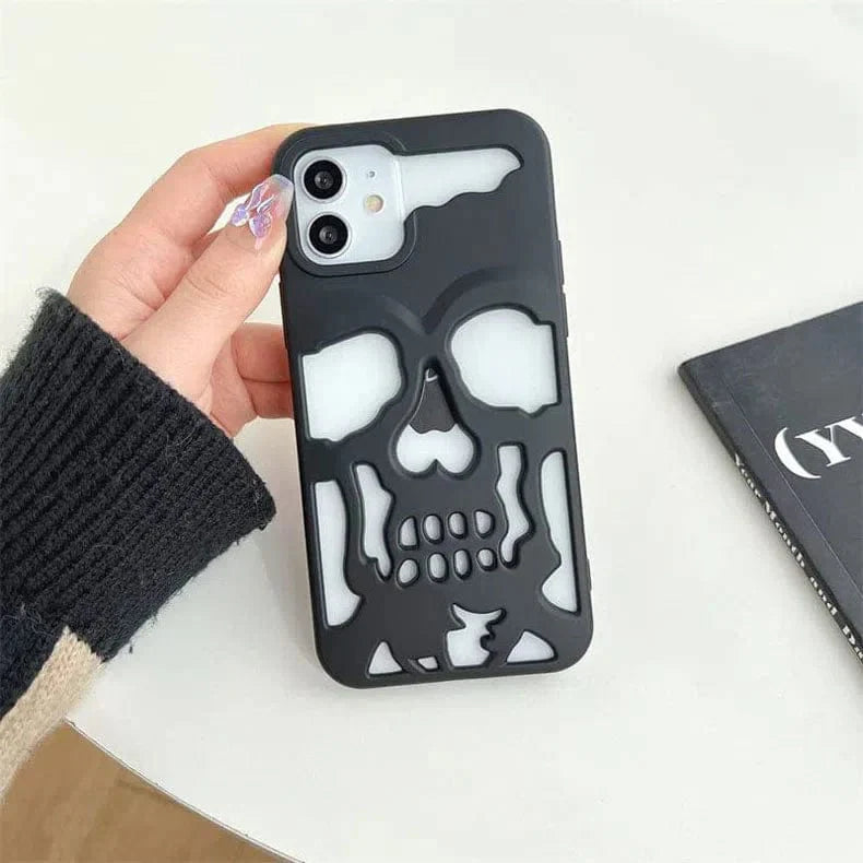 Hollow Skull Design Soft Phone Back Case for Apple iPhone