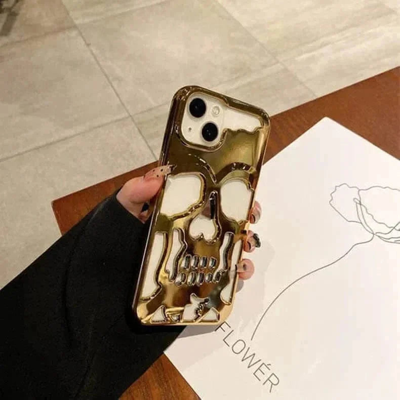 Hollow Skull Soft Case for iPhone 14