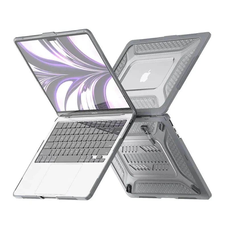 Honeycomb Heavy Duty Fold Kickstand with TPU Bumper Hard Case for MacBook