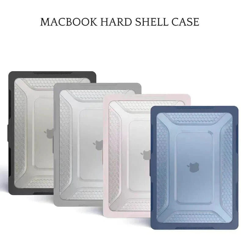 Honeycomb Heavy Duty Fold Kickstand with TPU Bumper Hard Case for MacBook