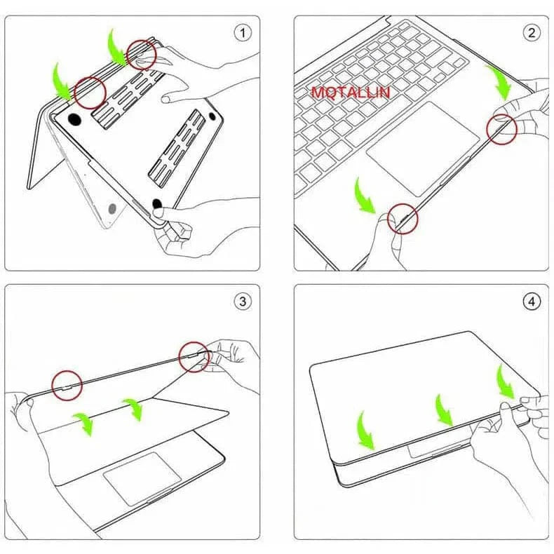 Honeycomb Heavy Duty Fold Kickstand with TPU Bumper Hard Case for MacBook