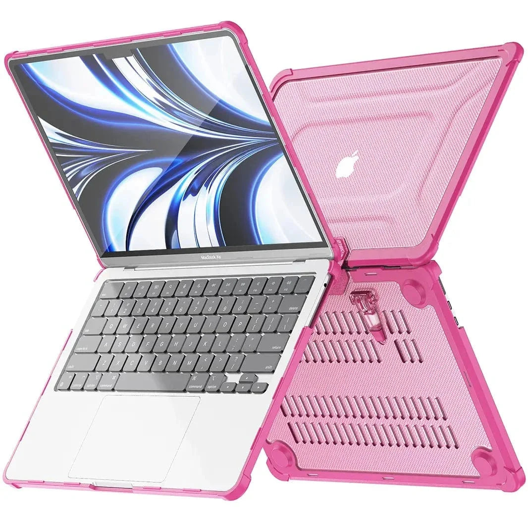 Honeycomb Kickstand TPU Bumper Hard Shell Cover for MacBook Air 13 M2 | M3 | M4 (13.6-inch)