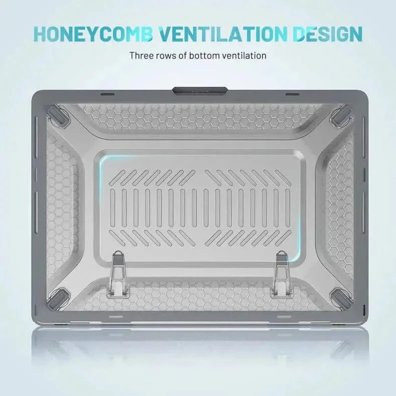 Honeycomb Kickstand TPU Bumper Hard Shell Cover for MacBook Pro 14 M1 | M2 | M3 | M4 (14.2-inch)