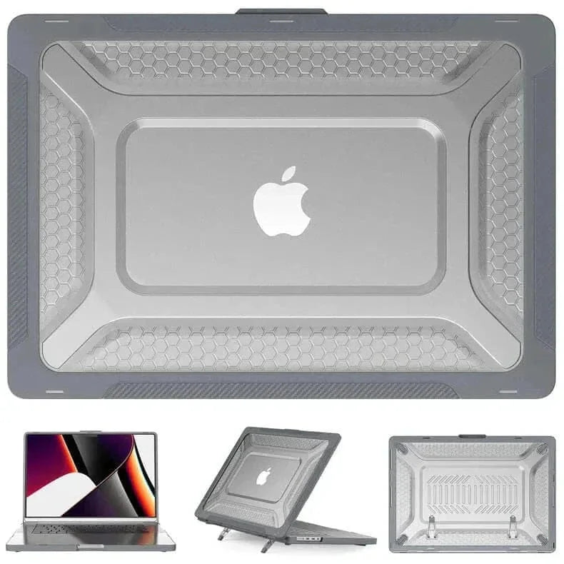 Honeycomb Kickstand TPU Bumper Hard Shell Cover for MacBook Pro 14 M1 | M2 | M3 | M4 (14.2-inch)