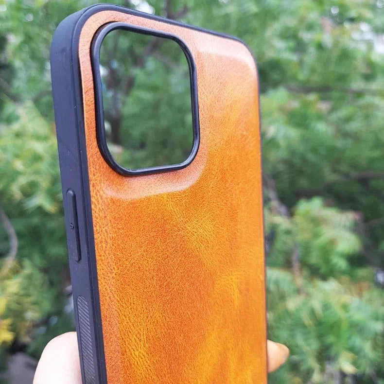 Huanmin Leather Texture Hard Case for iPhone 14 Pro Max