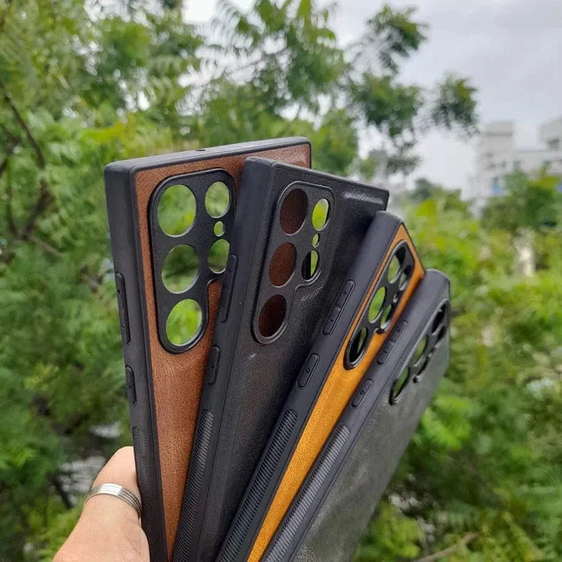 Huanmin PU Leather Hard Case for Samsung S21