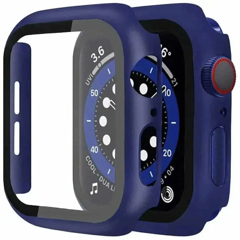 in-build Glass Matte Protective Case for Apple Watch 45mm