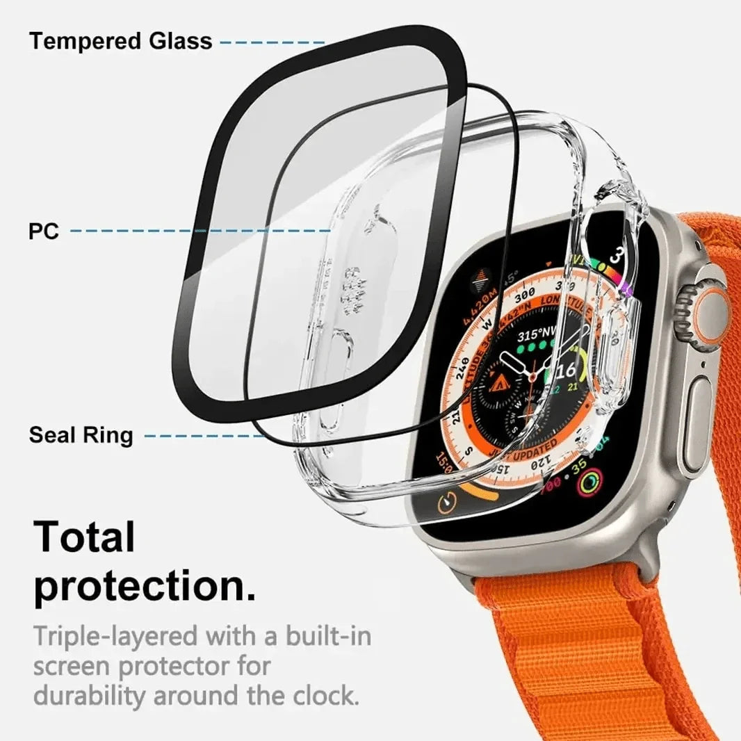 in-build Glass Matte Protective Case for Apple Watch Ultra 49mm