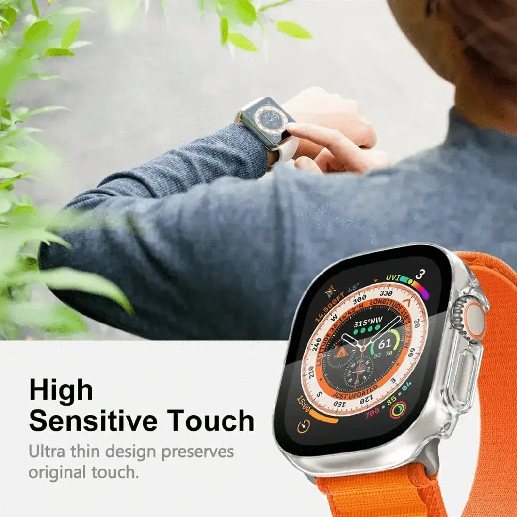 in-build Glass Matte Protective Case for Apple Watch Ultra 49mm
