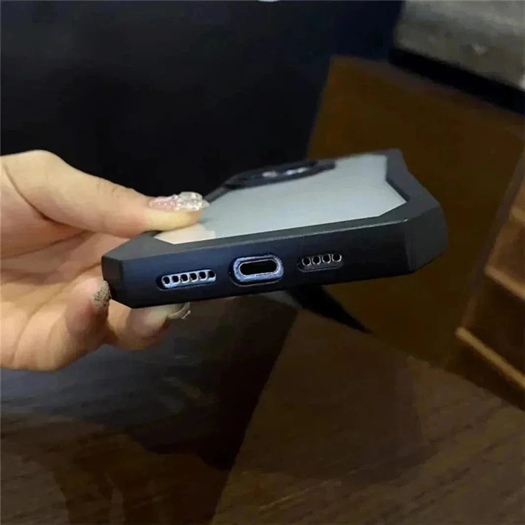 Irregular Border Back Clear Hard Case for iPhone 13