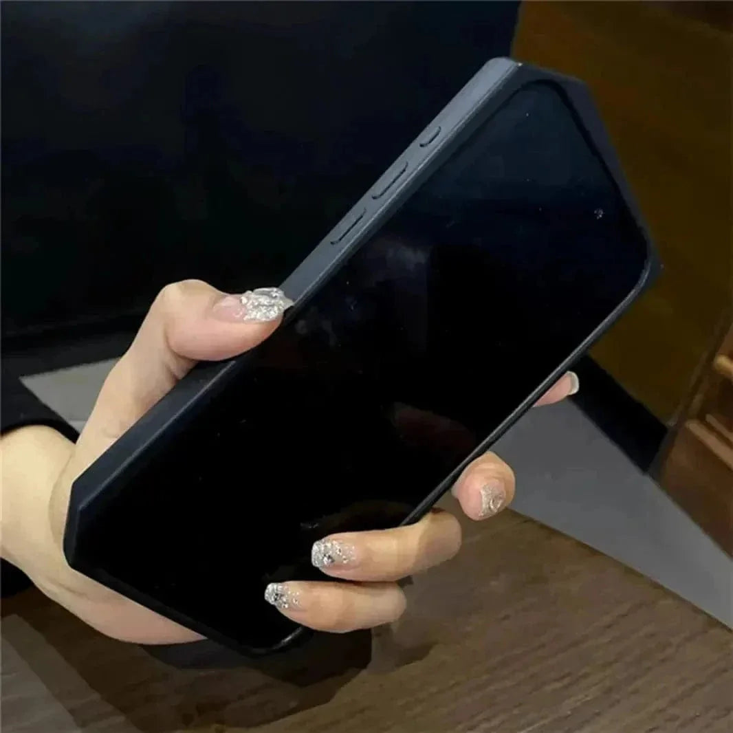 Irregular Border Back Clear Hard Case for iPhone 13