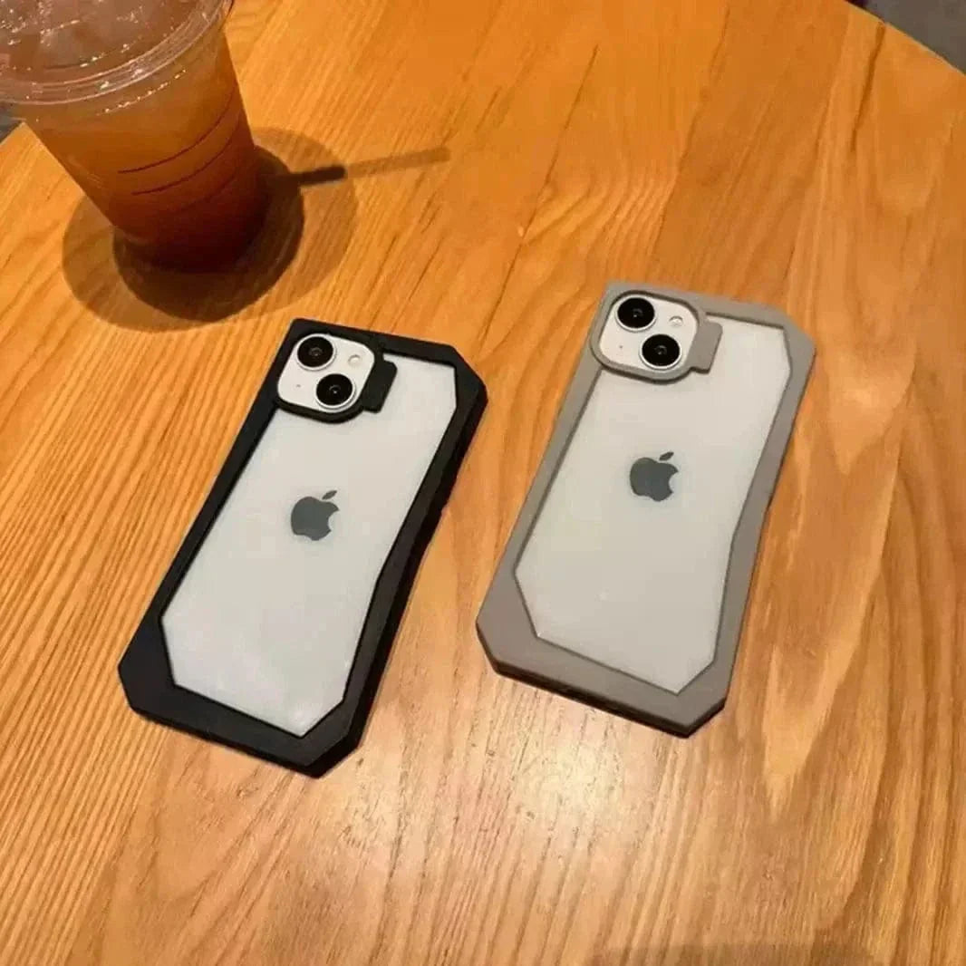 Irregular Border Back Clear Hard Case for iPhone 13