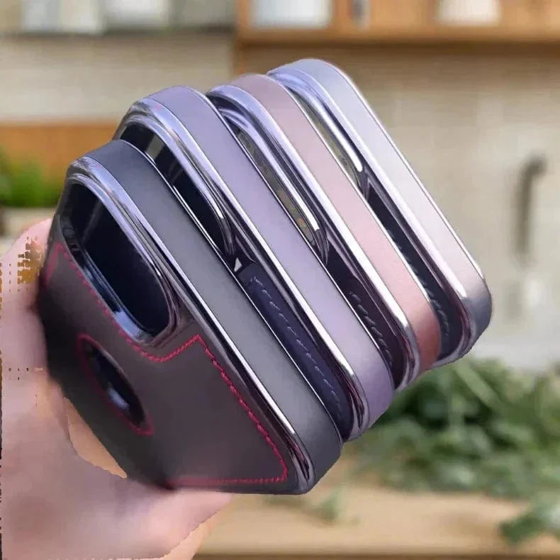 iShock PU Leather Electroplating Chrome With Logo Cut Case for iPhone 11