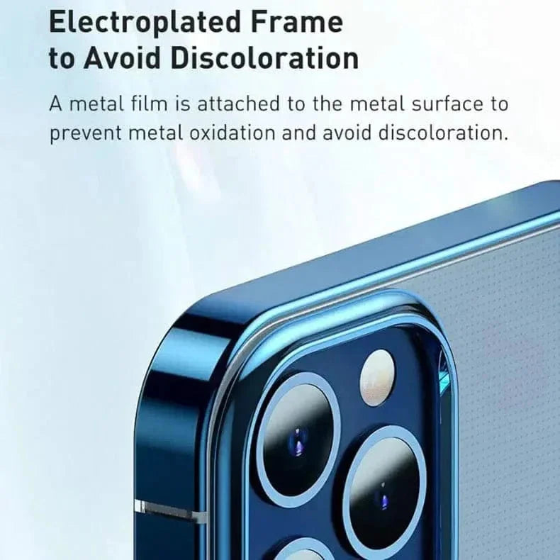 iShock Ultra Thin Clear Shiny Frame Case for iPhone 15 Pro