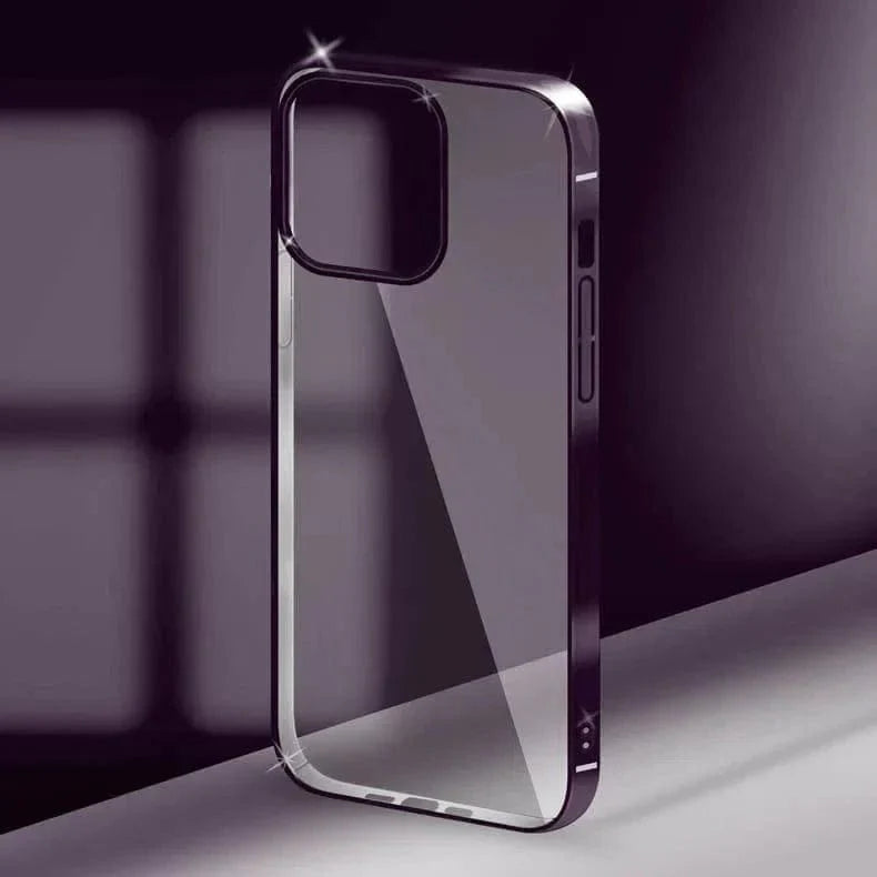 Ultra Thin Transparent Metallic Frame Case for iPhone 14