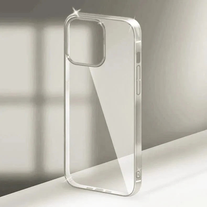 iShock Ultra Thin Transparent Shiny Metallic Looking Bumper Phone Back Case for Apple iPhone