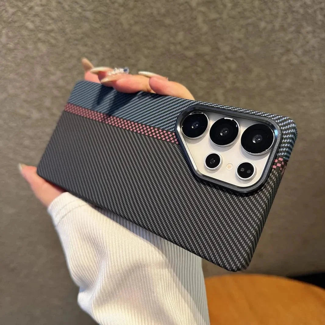 Kevlar Aramid Fiber Magnetic Magsafe Slim Case for Samsung S23 Ultra