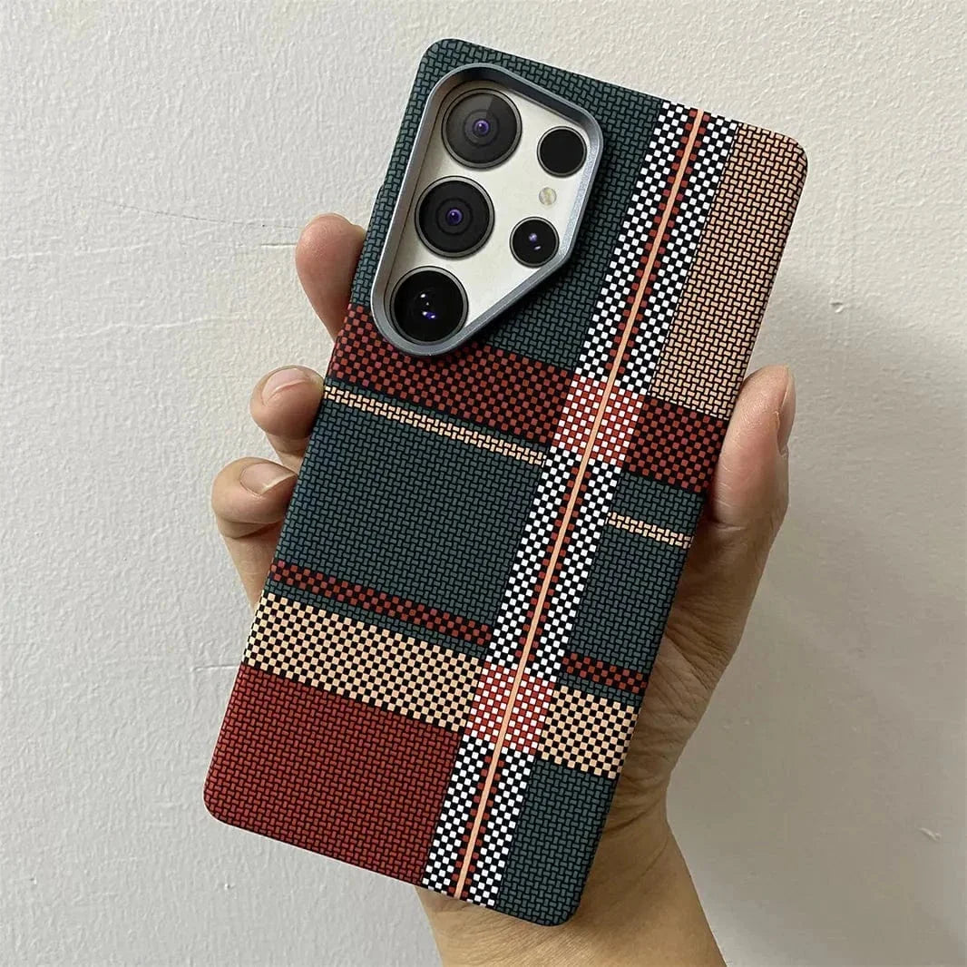 Kevlar Aramid Fiber Magnetic Magsafe Slim Case for Samsung S25 Ultra