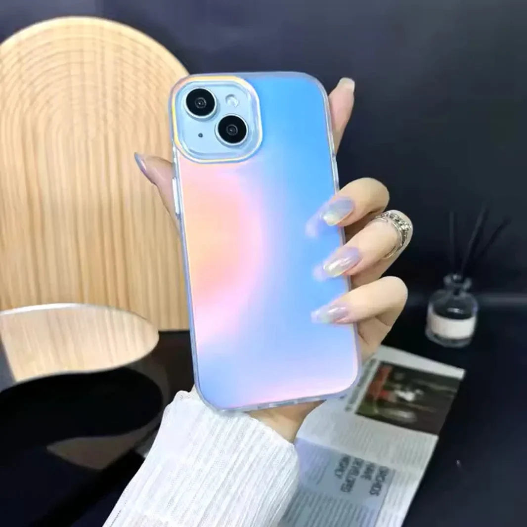 Aesthetic Laser Printing Luxury Hard Case for iPhone 12 | 12 Pro iPhone 12 | 12 Pro Transparent Rainbow Cases & Covers